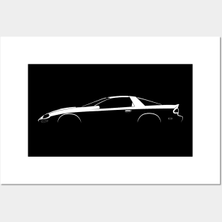 Chevrolet Camaro Z28 (2002) Silhouette Posters and Art